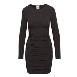 Aritzia TNA Chill Malibu Longsleeve Dress - Black - Extra Small